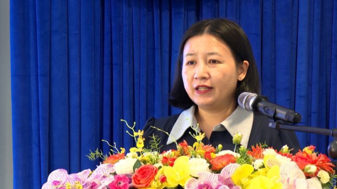 Giám đốc Sở Khoa học và Công nghệ tỉnh Tây Ninh phát biểu tại hội nghị