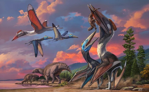 Sa mạc Gobi với nhiều loài quái vật bay kỷ Phấn Trắng - Ảnh đồ họa: Zhao Chuang