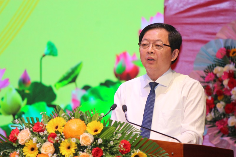 Bí thư Tỉnh ủy Gia Lai Hồ Quốc Dũng phát biểu tại đại hội.