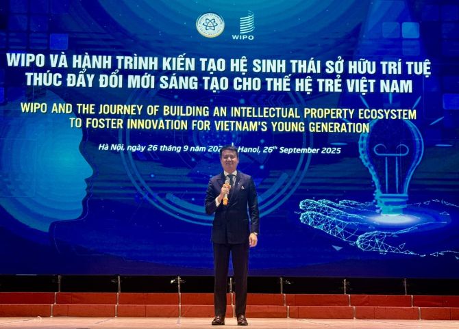 Tổng Giám đốc WIPO Daren Tang trong buổi tọa đàm.