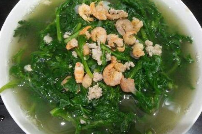 Canh rau mảnh cộng.