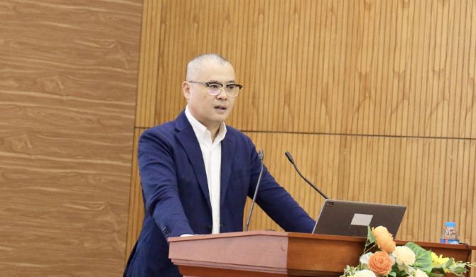 Ông Phạm Đại Dương, Ủy viên Trung ương Đảng, Phó Trưởng Ban Chính sách, chiến lược Trung ương phát biểu khai mạc. Ảnh: Ban Kinh tế Trung ương