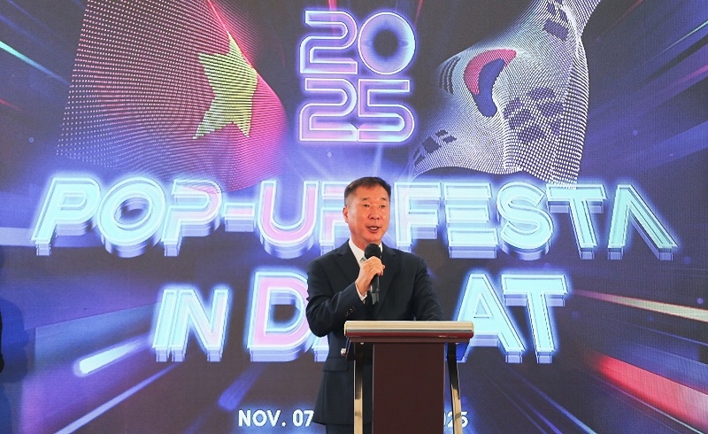 Ông Anh Hyo Sun - Giám đốc DHI Group chia sẻ thông tin về 2025 K-Vietnam Pop-up Festa in Dalat.