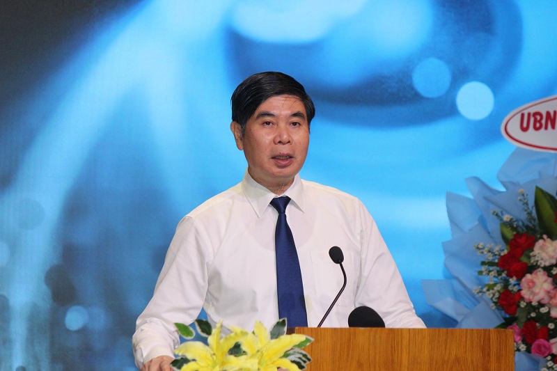 Phó Chủ tịch UBND tỉnh Gia Lai Lâm Hải Giang phát biểu chào mừng hội nghị.