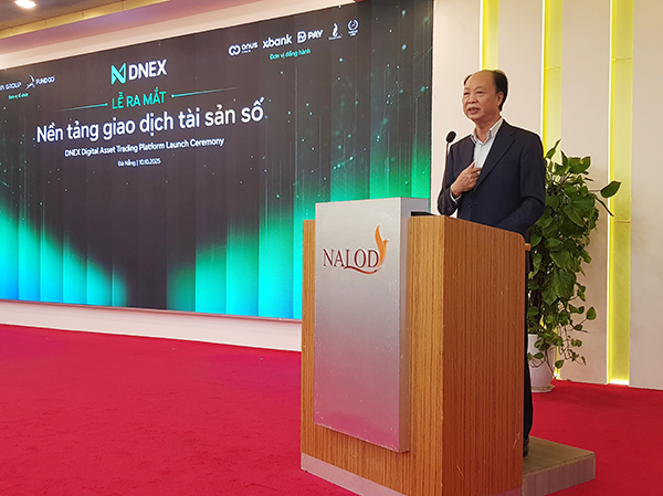 Chủ tịch Liên minh Tài sản số Việt Nam Nguyễn Đình Thắng phát biểu tại sự kiện.