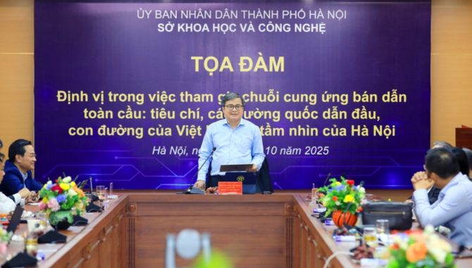 Quanh cảnh buổi toạ đàm. Ảnh: Cổng thông tin điện tử Thành phố Hà Nội.