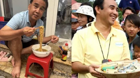 Bị mỉa mai 'làm màu' vì ngồi bệt ăn mì, MC Quyền Linh thẳng thắn lên tiếng đáp trả