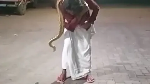 CLIP: Say rượu, người đàn ông bắt trăn làm 'khăn quàng cổ' rồi nhận kết cục không ai đoán ra