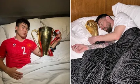 Vô địch AFF Cup 2024 ngay trên đất Thái, ĐT Việt Nam gây sốt với màn ăn mừng theo kiểu Messi