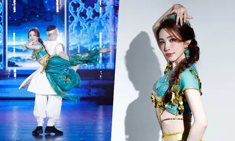 Quỳnh Nga lót thảm đầy sàn, bạn nhảy đội mũ bảo hiểm tập Bước nhảy hoàn vũ