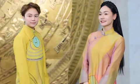 Dàn diễn viên đình đám VFC khoe sắc với áo dài khi ghi hình chương trình Tết