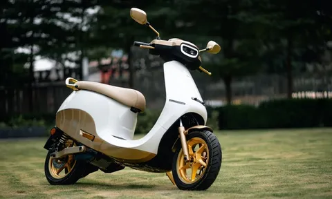 Ngắm chiếc xe tay ga được dát vàng thật 24k, có tiền cũng khó mua được