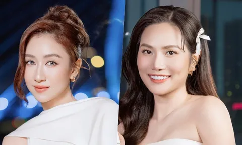 Hoa hậu Diệu Linh, Á hậu Hà Thu mặc đồng điệu tại sự kiện