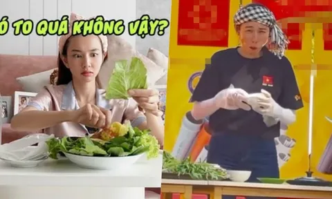 Dân mạng đào lại hình ảnh hoa hậu Thuỳ Tiên “méo mặt” trước thử thách ăn rau