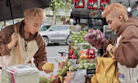 Túi hiệu có giá hơn 300 triệu đồng cũng chỉ để Sơn Tùng xách đi chợ đựng hoa quả 