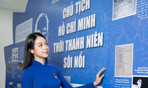 Hoa hậu Thanh Thuỷ vinh dự nhận Huy hiệu thanh niên tiên tiến làm theo lời Bác