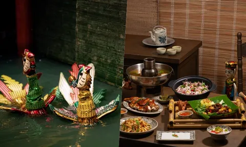 Vừa xem múa rối nước, vừa thưởng thức đặc sản 3 miền giữa lòng phố cổ Hà Nội