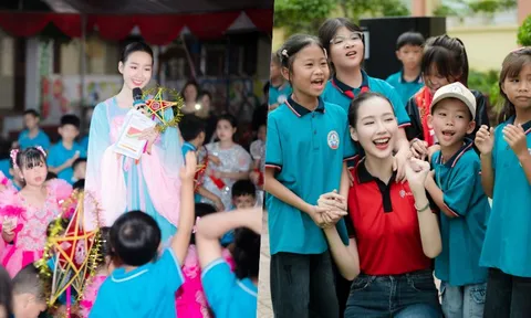 Hoa Hậu Bảo Ngọc 'Giao nắng, chuyển yêu thương' đến trẻ em vùng lũ tại Lạng Sơn và Quảng Ninh