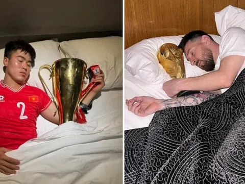 Vô địch AFF Cup 2024 ngay trên đất Thái, ĐT Việt Nam gây sốt với màn ăn mừng theo kiểu Messi