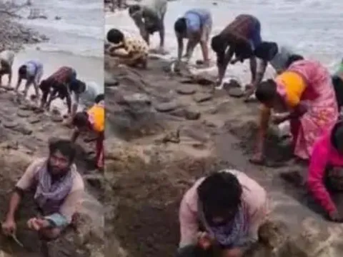 Hy hữu: Cả làng đổ xô đi nhặt vàng bạc, trang sức trôi dạt vào bờ biển