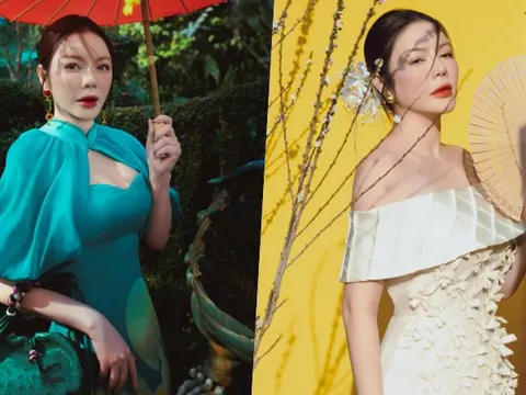 Lý Nhã Kỳ - Mỹ nhân áo dài Tết tỏa sáng trước thềm Tết Ất Tỵ