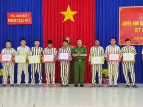 Kiên Giang: Hơn 600 phạm nhân ở Trại giam Kênh 7  được giảm án dịp Tết  