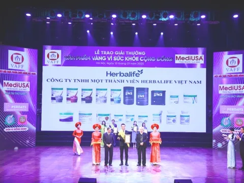 Herbalife Việt Nam nhận giải thưởng “Sản phẩm Vàng vì sức khỏe cộng đồng” lần thứ 10 liên tiếp