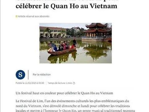Báo Bỉ ca ngợi Lễ hội Lim với sắc màu và văn hóa dân gian đặc sắc