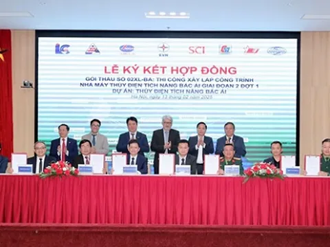 Ký kết hợp đồng thi công xây lắp Nhà máy thủy điện tích năng Bắc Ái giai đoạn 2 đợt 1