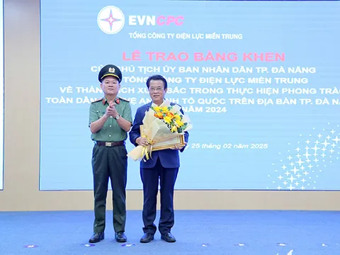 Điện lực miền Trung nhận bằng khen từ Chủ tịch UBND TP Đà Nẵng