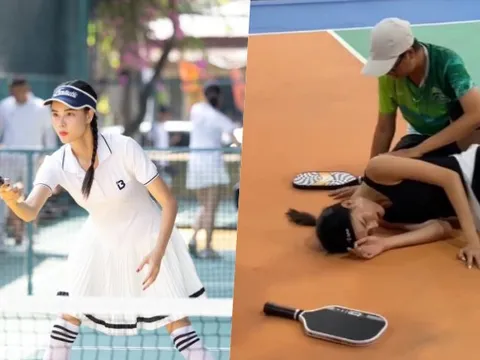 Mỹ nhân Việt gãy xương đùi ngay trên sân pickleball