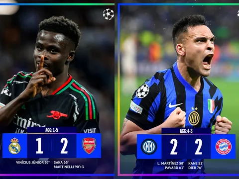 Xác định 2 cặp đấu ở bán kết Champions League 2024/25