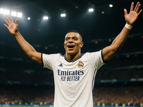 Kylian Mbappe lập hat-trick vào lưới Barcelona, phá kỷ lục 32 năm tại Real Madrid