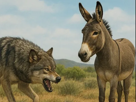 Chó sói hung dữ nhưng khi gặp địch thủ này lại rất e dè, đó là loài nào?